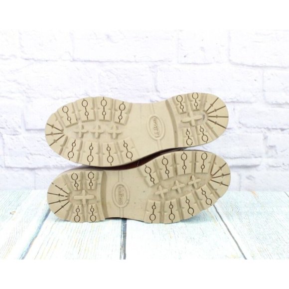 LL Bean Brown Leather chukka Buffalo Plaid Lined Ankle Boots Size 8 M - Picture 9 of 10